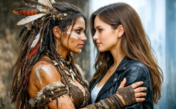 ↑…La misma mujer en dos versiones y en dos épocas. Imagen generada con IA por mí.